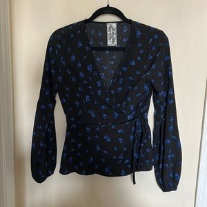 Sadie & Sage Floral Wrap Top